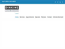 Tablet Screenshot of dinkinsautoservice.com